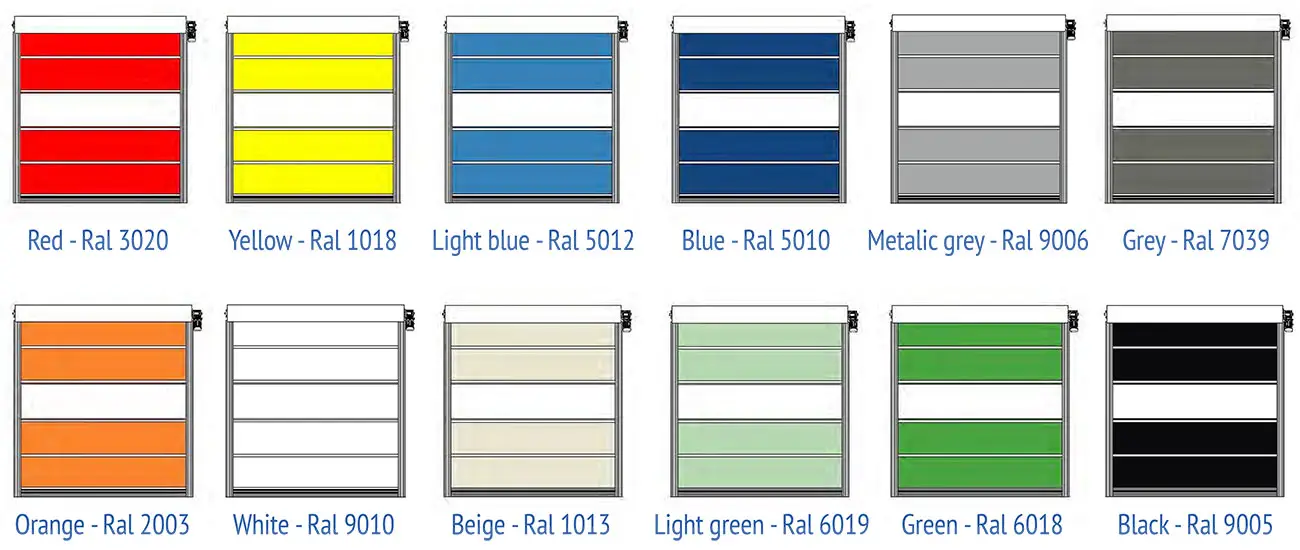 Fast Folding PVC Door Colors