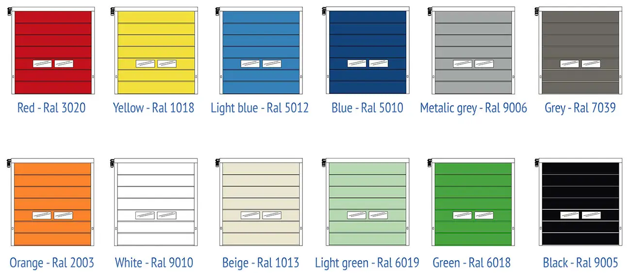 Fast Folding PVC Door Colors